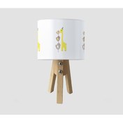 Resim CİCİ ODAM Zürafa,kuşlar,kalp Çocuk Bebek Odası Abajur 