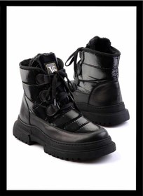 Resim Parlak Siyah Kadın Bot & Bootie K02586231285 Parlak Siyah 