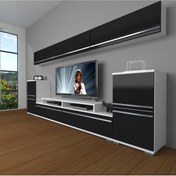 Resim Decoraktiv Ekoflex 9 Mdf Tv Ünitesi Tv Sehpası - Beyaz - Siyah 