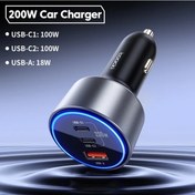 Resim Lumaworld Toocki 200w Hızlı Araç Şarj Cihazı Qc4 Pd100w Usb C İki Port Siyah 