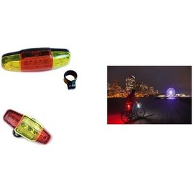 Resim Bisiklet Işığı Gece Lambası Güvenlik Arka Led Işık Uyarı İkaz Kırmızı 