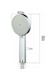Resim T-may Lidya Lüks Mafsallı Duş Seti Üst Takımı Krom 