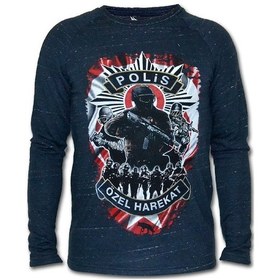 Resim Polis Özel Harekat Kadın Uzun Kollu Sweatshirt - Lacivert 