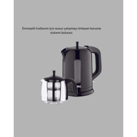 Resim İntora Çaycı Cam Demlikli 1800W Güçlü ve Sıcak Tutmalı Elektrikli Çay Makinesi 