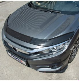 Resim Cappafe Honda Civic 10 Ön Kaput Koruma Rüzgarlık 4Mm Abs 2016-› 