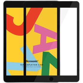 Resim Microsonic iPad Uyumlu 10.2 Uyumlu'' 8. Nesil Tam Kaplayan Cam Ekran Siya 