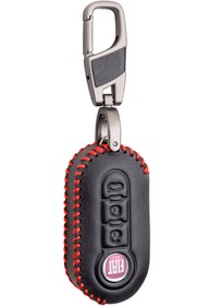 Resim Alisveristime Fiat 500 Serisi, Bravo, Panda, Doblo, Punto Deri Anahtar Kılıfı 