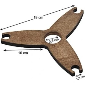 Resim Pucutun Ahşap Şarap Kadehliği 3'lü 