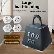 Resim Ağır Hizmet Tipi Matkap Gerektirmeyen Yapıştırıcı Tekerlek - 100kg Yük Kapasitesi, Mavi ve Gri, Ev Kullanımı İçin Çıkarılabilir ve Yeniden Kullanılabilir Kule, Önceden Delinmiş Delikler ile Kolay Kurulum 