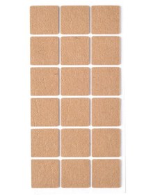 Resim Kitchen Design Lab 18 Adet 3.5x3.5 cm Kare Yapışkanlı Sandalye Masa Koltuk Altı Parke Koruma Keçesi 