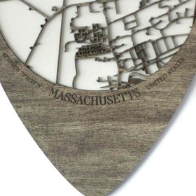 Resim Kişiselleştirilmiş Sokak Haritası - İki Katmanlı - Pin Şekilli - 20 x 28 cm / Iris 