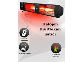 Resim Hottable Supreme Plus 3000 Watt Uzaktan Kumandalı Isı Kademeli Dış Ortam Isıtıcı 