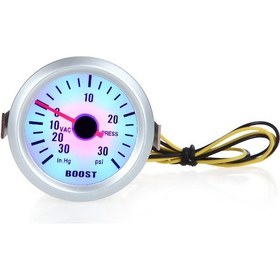 Resim Dianziye Otomobil Turbo Basınç Ölçer, Mavi Led Işık, 0-30psı/0-30in.hg Aralığı, Hassas Ve Kolay Kullanım 