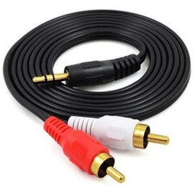 Resim Derwell 3.5mm Stereo To 2rca Kablosu Aux Tos Ses 1.5 Metre Kablo Sound Audıo Erkek Ara Kulaklık Standartt 