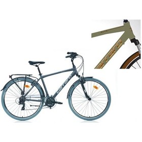 Resim Carraro Elıte 704 Erkek Şehir Bisikleti 52h V 28 Jant 21 Vites Mat Metalik Açık Yeşil Kahve Bakır Çok Renkli 