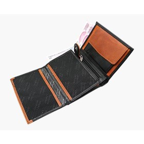 Resim Westpolo Bol Kartlık Bölmeli Hakiki Flötr Deri Erkek Cüzdanı - Siyah-camel 479105 