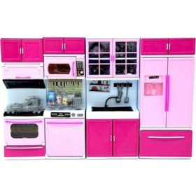 Resim Pembe 4'lü Mutfak Seti 