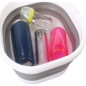 Resim Konesam Bebek Şişesi Ve Süt Sağma Parçaları İçin Katlanabilir Çok Amaçlı Yıkama Sepeti, Gri-beyaz, Büyük Boy 