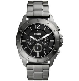 Resim Fossil Fbq2817 Quartz Çelik Füme Siyah Kadran 45 Mm Erkek Kol Saati 