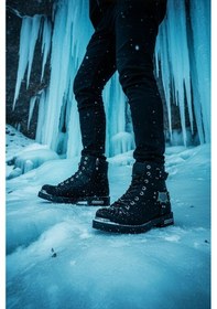 Resim Big King Siyah Erkek Motorcu Bot Siyah 