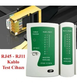 Resim Derwell Yeni Ağ Kablo Test Cihazı RJ45 RJ11 Ethernet Kablo Test Cihazı Lan Cat5 Cat6 Cat7 8p 6p Lan Kablosu Network Test Cihazı 