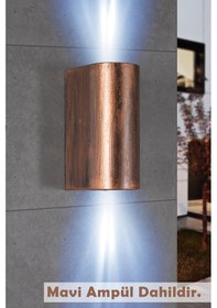 Resim Çift Yönlü Dekoratif Duvar Aplik - İç Dış Mekan Aplik Mavi Işık Diğer 