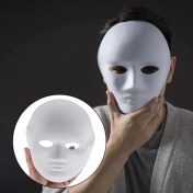 Resim Beyaz Renk Boyanabilir Anonim Tam Yüz Cosplay Maske 24X18 cm 
