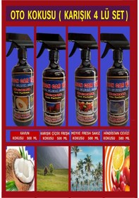 Resim 4 Lü Karışık Oto - Oda Koku Seti 500 Ml Koku 004 