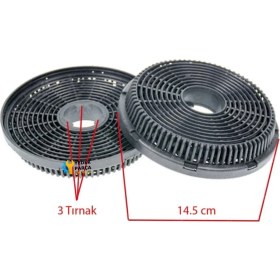 Resim Simfer Uyumlu 8633 Sm Davlumbaz Aspiratör Karbon Filtresi 