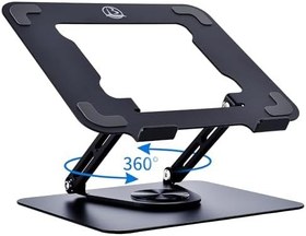 Resim Masa için Dizüstü Bilgisayar Standı Ayarlanabilir Yükseklik, Dizüstü Bilgisayar için Alüminyum Alaşımlı Döner Bilgisayar Standı, 360° Dönebilen Tabanlı Macbook Standı, Masa için Ergonomik Dizüstü 