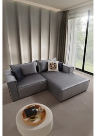 Resim Arven Köşe Koltuk Takımı Gri Sağ Köşe Gri 