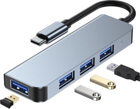 Resim 4in1 Dönüştürücü Hub 110 Gri - USB 3.0 X1, USB 2.0 X3 