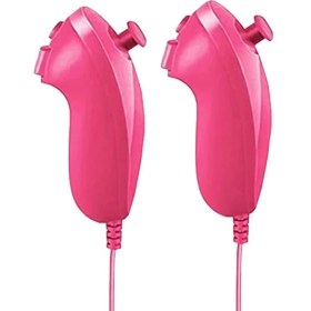 Resim Papajack Pembe-2 Adet-Sol Sağ El Nunchuck Wii Için El Kavisli Oyun Kolu Denetleyicisi Için Nintendo Wii Oyun Denetleyicisi Nunchuck Wii Gamepad Için (Yurt Dışından) 