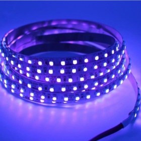 Resim 12V UV Şerit Led 2835 SMD 120 Ledli Black Light 1 Mt Ultraviyole 