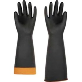 Resim Bay-el Kokusuz Pütürlü Uzun Kauçuk Asit Eldiveni 45cm Xl El450 