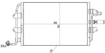 Resim KLIMA RADYATORU KONDANSOR BEETLE 1.6I 16V 1.8T 11.9TDI 2.0I 3.2I 98 01 OTO/MEK SANZIMAN ORIS CVW540018 ORIS