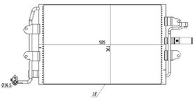 Resim KLIMA RADYATORU KONDANSOR BEETLE 1.6I 16V 1.8T 11.9TDI 2.0I 3.2I 98 01 OTO/MEK SANZIMAN ORIS CVW540018 ORIS