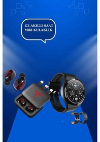 Resim Ucuz Kaliteli Akıllı Saat Ve Powerbank Bluetooth Kulaklık 5.1 Stereo Anc Özelliği 
