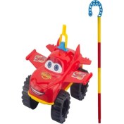 Resim HYD Şimşek Mcqueen Cars Baston Saplı Oyuncak Çıngırak 
