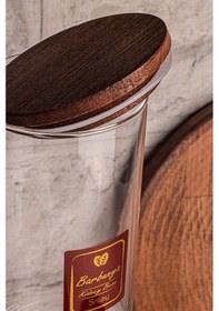 Resim Snippy Story - 6'lı Etiketli Cam Jumbo Saklama Kabı Baharatlık Takımı 1150 Ml - Erzak Saklama Kabı Seti Ahşap 