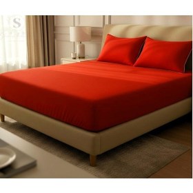 Resim Shules Collection Buldan Keteni Kırmızı Çift Kişilik Çarşaf+yastık Seti %100 Pamuk Kırmızı 