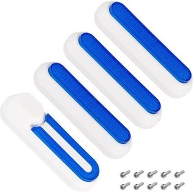 Resim Geeroyoo Xiaomi Scooter Yansıtıcılı Dekoratif Kapak Seti - Gece Güvenliği İçin 4 Parça + Vida Beyaz-mavi 