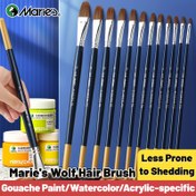 Resim 12 Boyutlu Marie's Fibert Boya Fırçaları, Profesyonel Üstün Yumuşak Saçlı Boya Fırçaları, Yağlıboya, Akrilik, Guaj Boyama, Mini Figürler, Yumurtalar, Taşlar, Suluboya, El Sanatları, Modeller, Sanatçılar ve Yetişkinler için Mükemmel Tuval 