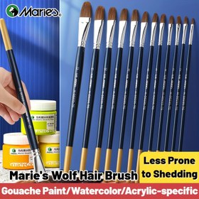 Resim 12 Boyutlu Marie's Fibert Boya Fırçaları, Profesyonel Üstün Yumuşak Saçlı Boya Fırçaları, Yağlıboya, Akrilik, Guaj Boyama, Mini Figürler, Yumurtalar, Taşlar, Suluboya, El Sanatları, Modeller, Sanatçılar ve Yetişkinler için Mükemmel Tuval 