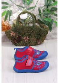 Resim Fort 3450 Gz Spıder Anaokulu Kreş Ev Erkek Çocuk Keten Panduf Ayakkabı Kırmızı 