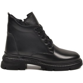 Resim Voyager Siyah Hakiki Deri İçi Polarlı Kadın Topuklu Bot Çok Renkli 