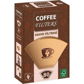 Resim Vestron Coffee Filters Filtre Kahve Kağıdı No:4 80'li 