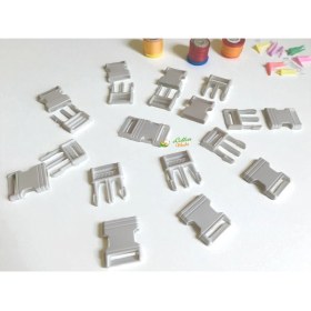 Resim Plastik Çanta Tokası 10 Adet 3 cm Beyaz Plastik Bel , Sırt Çantası Tokası 