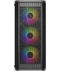 Resim Fazeon F20 650w 80+ Bronze Tempered Glass Mesh Argb Fanli Usb 3.0 Siyah E-atx Bilgisayar Kasasi 