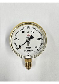 Resim Pakkens Çap 63 Alttan 25 Mbar Diyaframlı Manometre 
